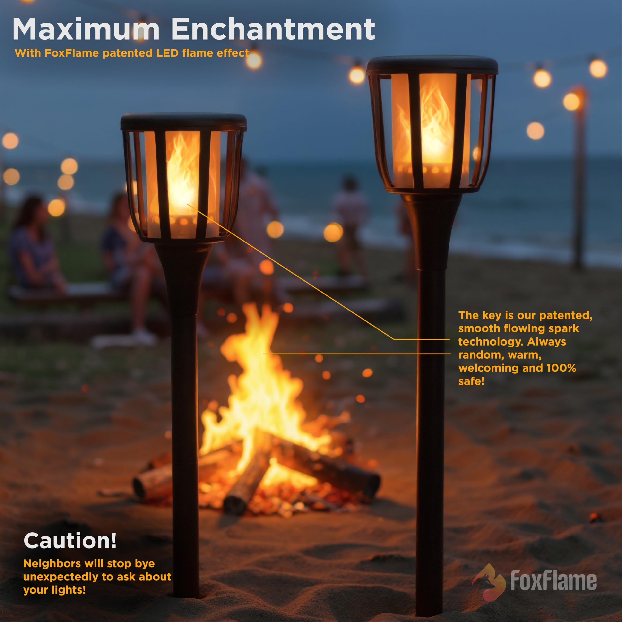Solar Rustic Torch | (FFPST2B) | MSRP: $32.99 - NEW!