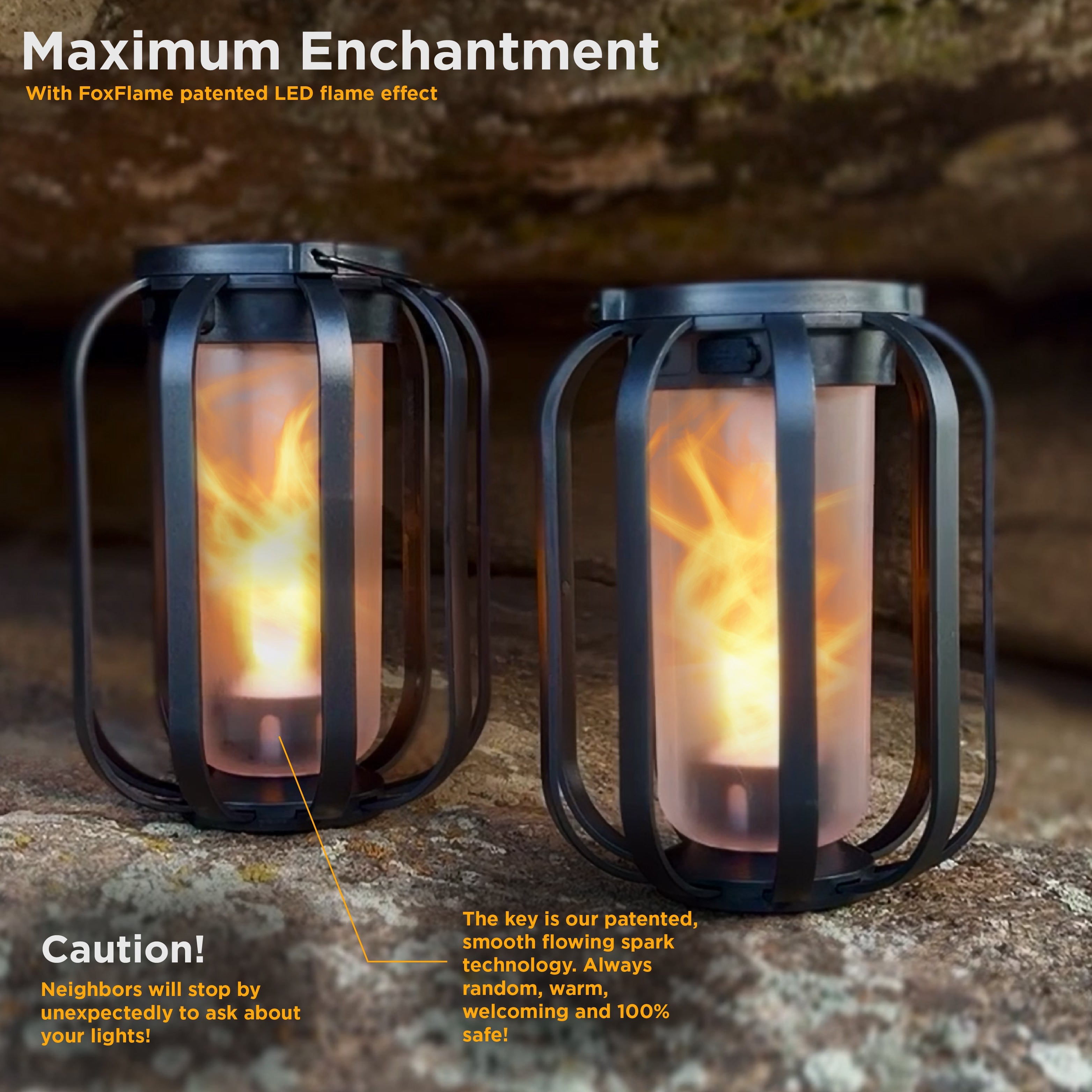 Modern Flame Lantern | (FFPFL1) | MSRP: $26.39 - NEW!