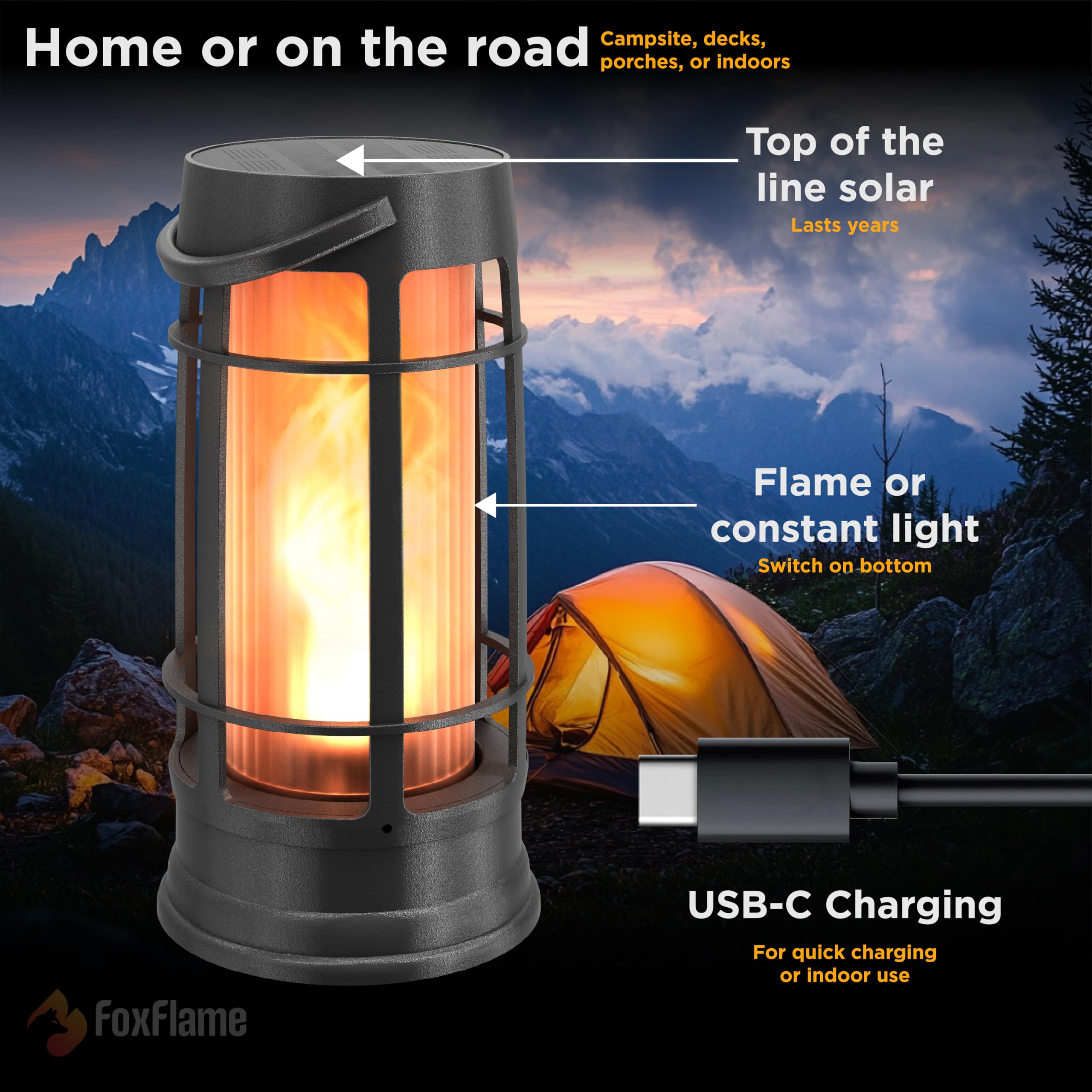 Metal Solar Lantern | (FFMDL1) | MSRP: $38.49