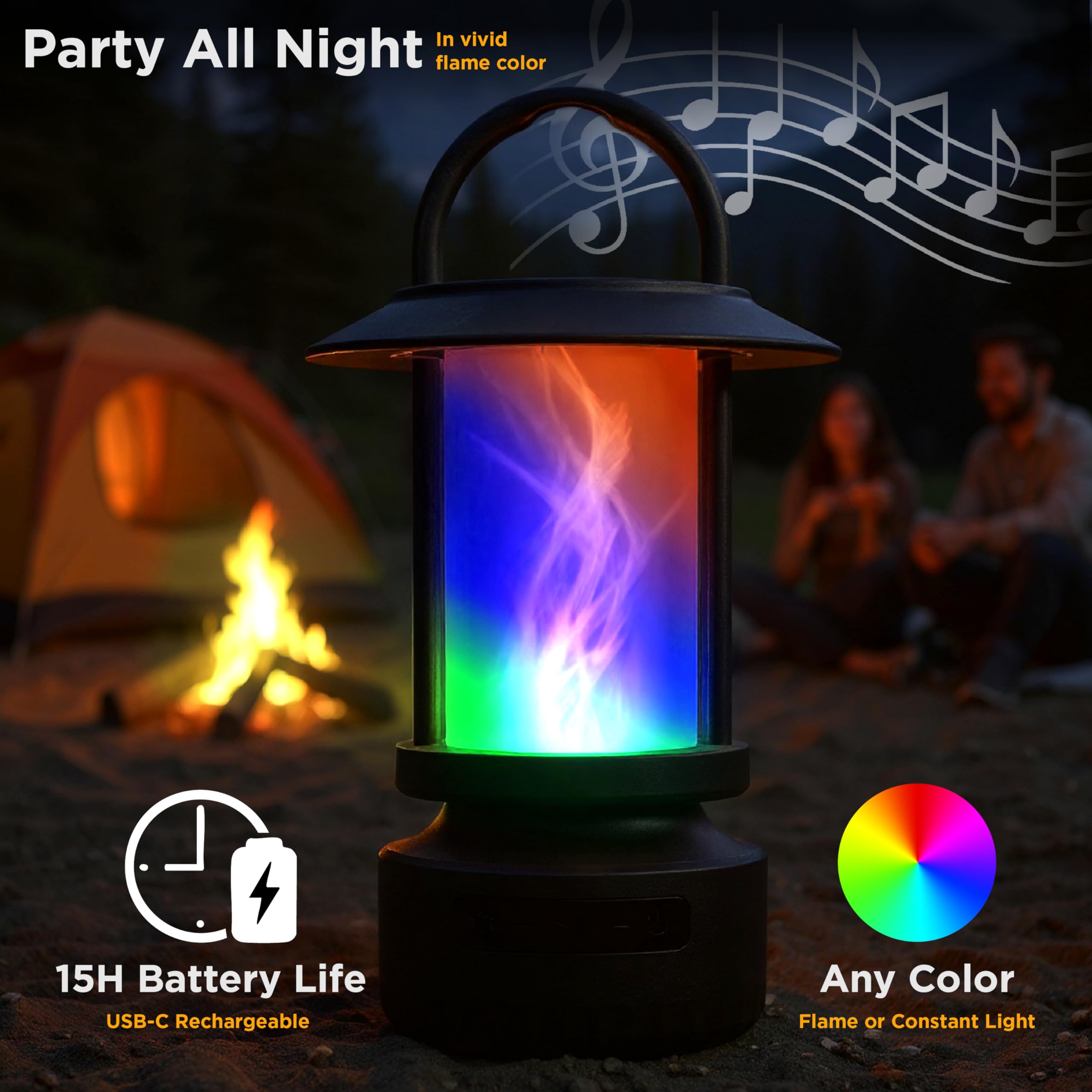 Bluetooth Flame Speaker | (FFBT1) | MSRP: $35.99 - (Black)