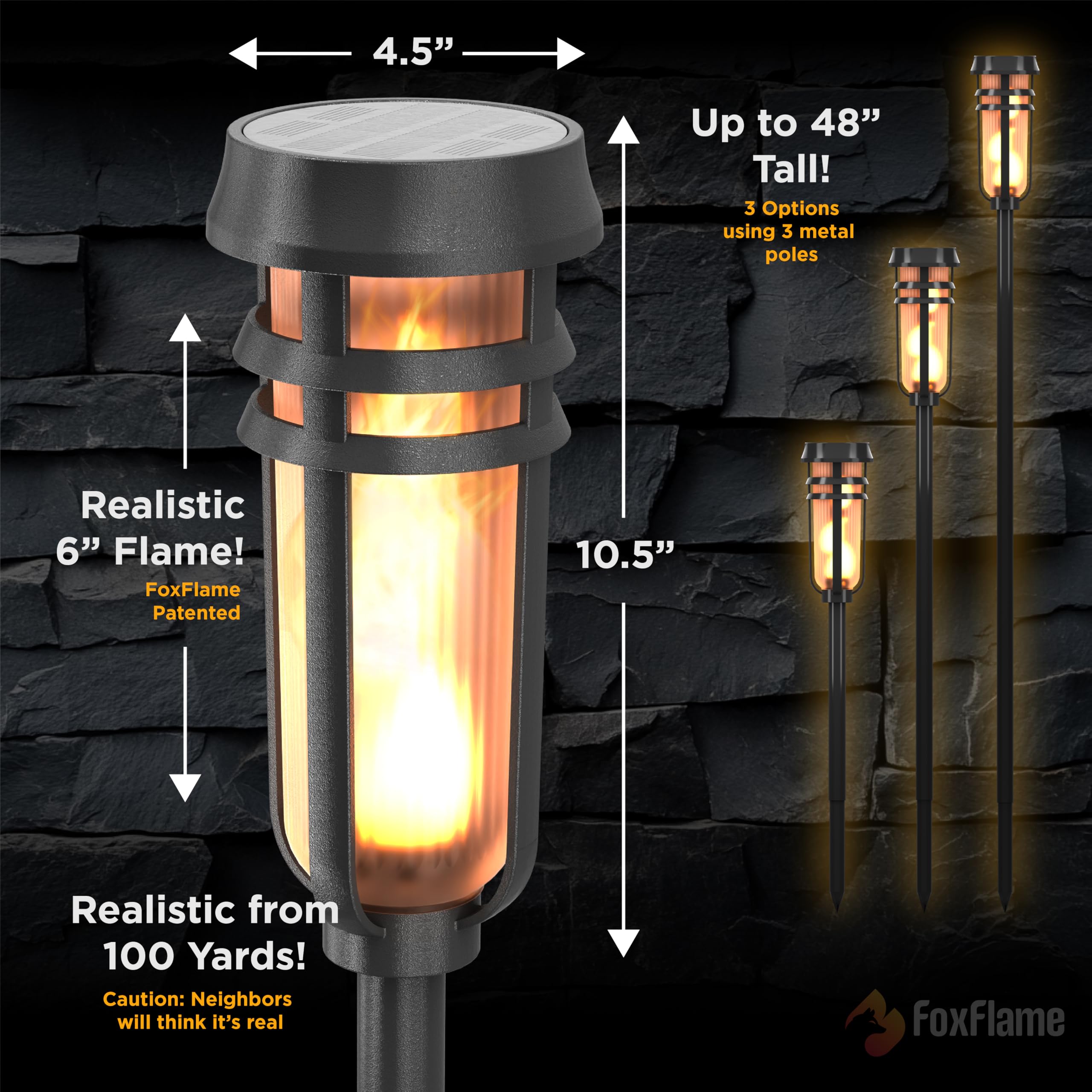 Metal Solar Torch | (FFMST1) | MSRP $43.99 each