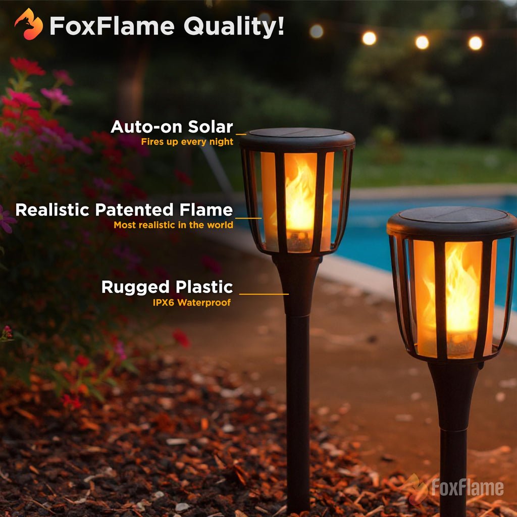 Solar Rustic Torch | (FFPST2B) | MSRP: $32.99 - NEW!